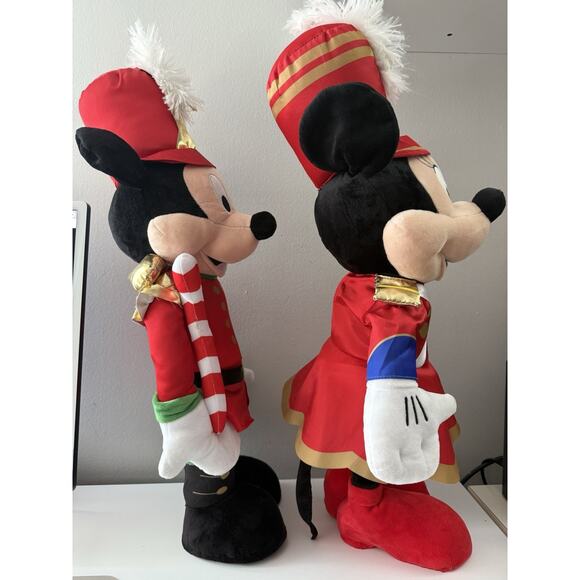 Christmas Holiday Disney 24 in Minnie Mickey Mouse Toy Soldier Marching Band - Picture 6 of 11